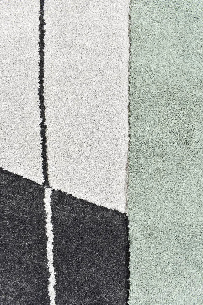 Aria Grey Green Abstract Rug - Image 5