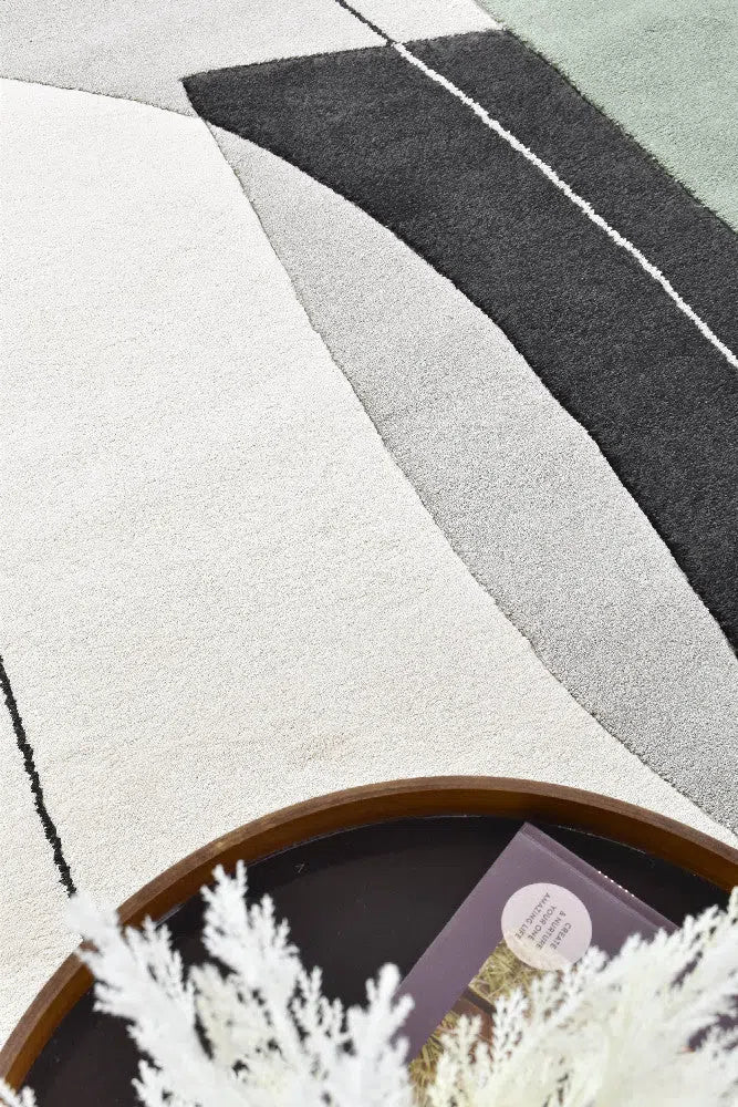 Aria Grey Green Abstract Rug - Image 8