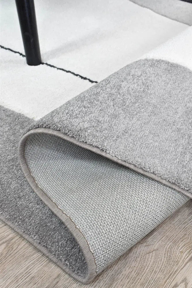 Aria Grey Blue Abstract Rug - Image 7