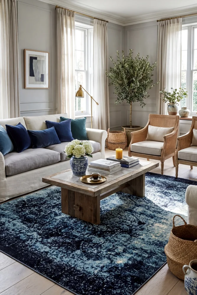Elisabeth Heritage Rug Navy - Image 2
