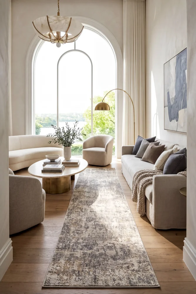 Emma Blomfield Haze Slate Runner Rug