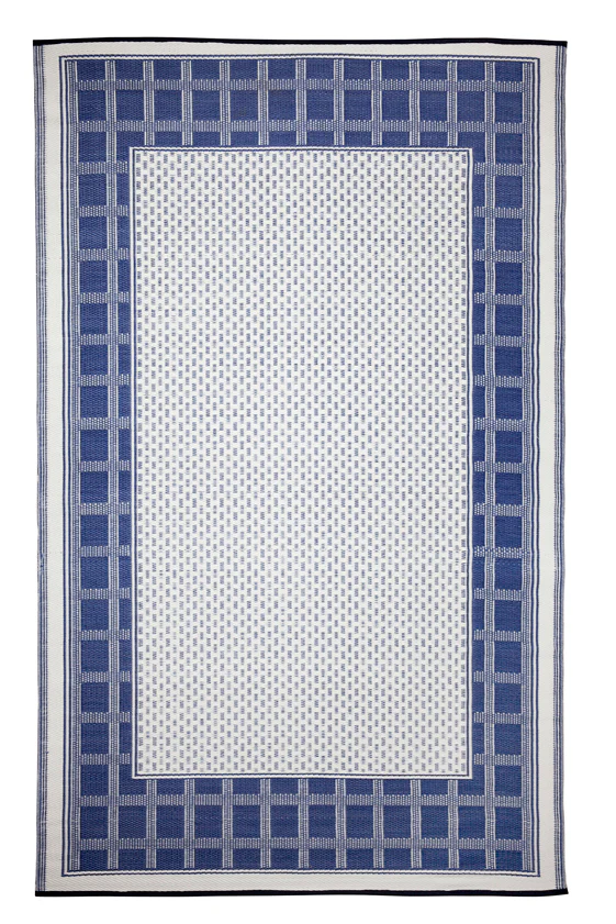 Europa Blue Reversible Outdoor Rug - Image 5