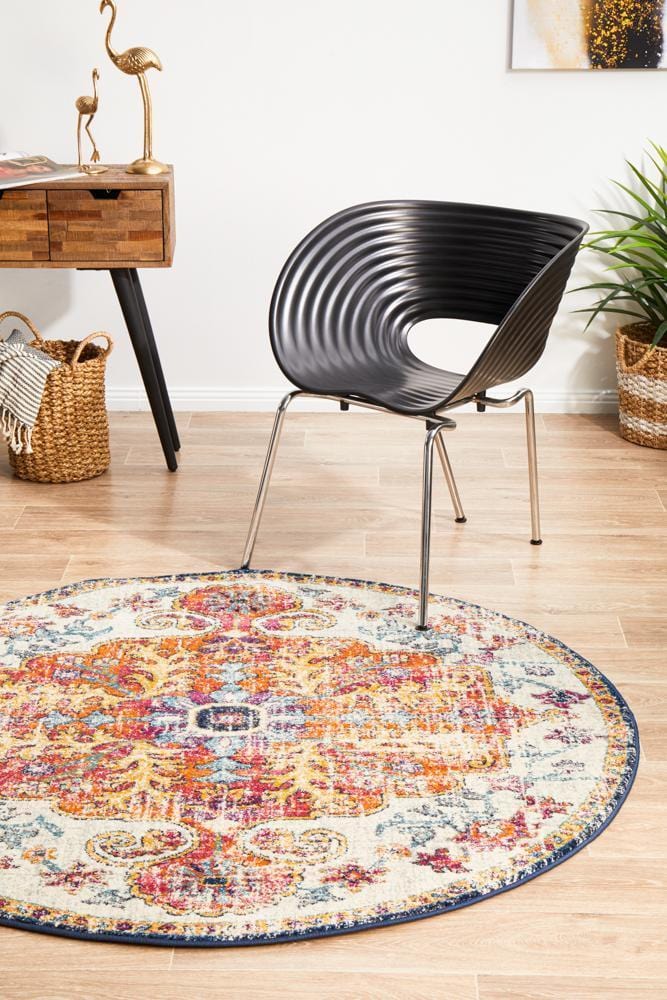 Evoke Carnival White Transitional Round Rug - Image 3