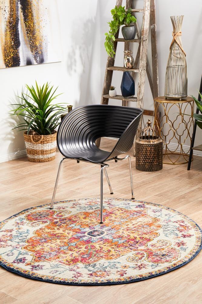 Evoke Carnival White Transitional Round Rug - Image 4