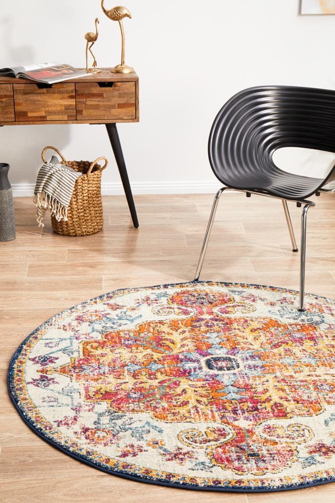 Evoke Carnival White Transitional Round Rug - Image 5