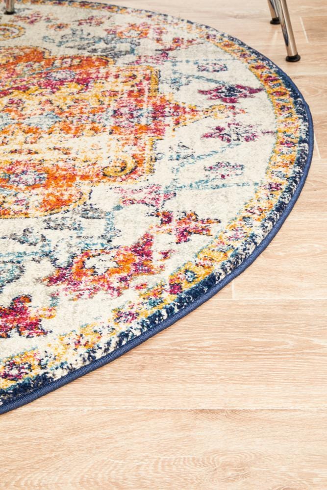 Evoke Carnival White Transitional Round Rug - Image 7