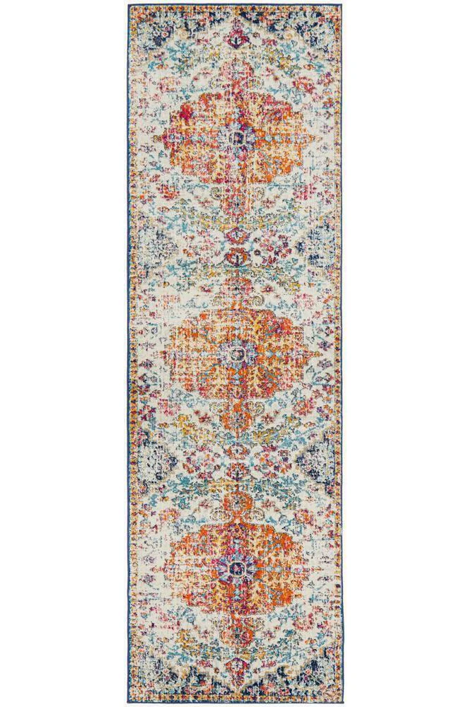 Evoke Carnival White Transitional Runner Rug - Image 2