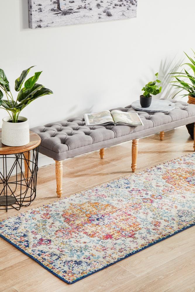Evoke Carnival White Transitional Runner Rug - Image 4