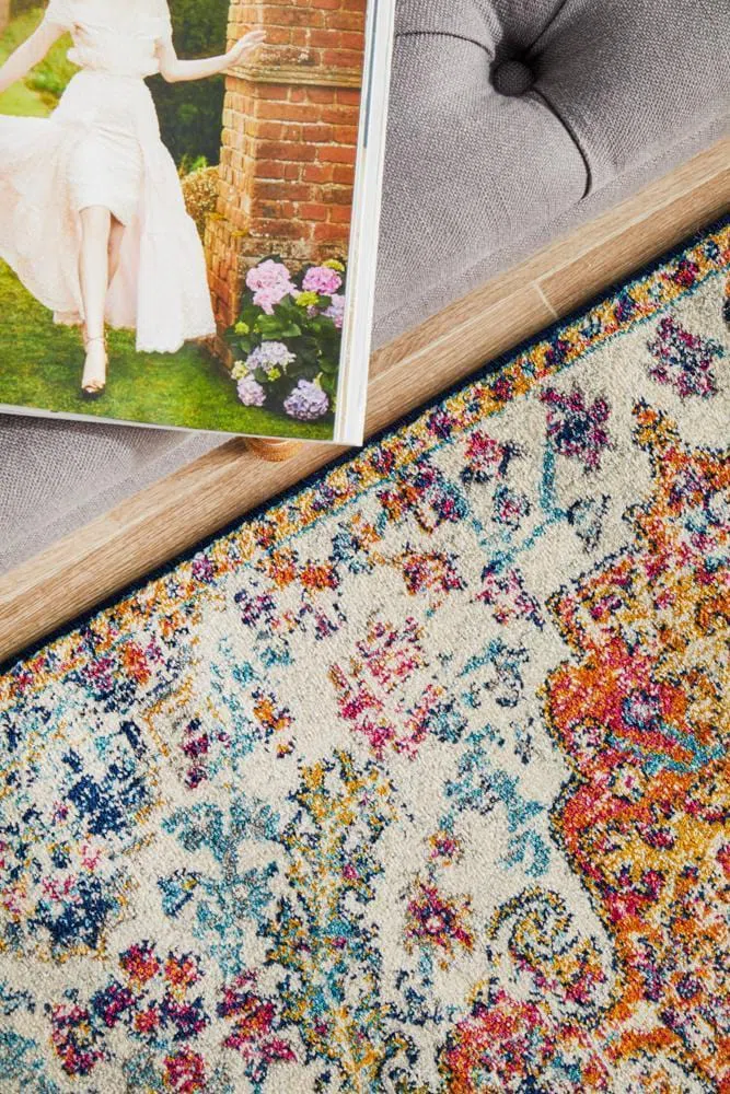 Evoke Carnival White Transitional Runner Rug - Image 9
