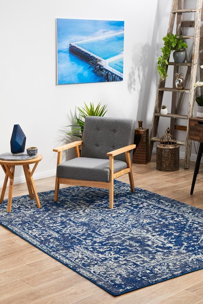 Evoke Contrast Navy Transitional Rug - Image 4