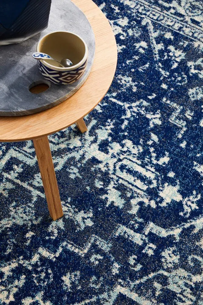 Evoke Contrast Navy Transitional Rug - Image 9