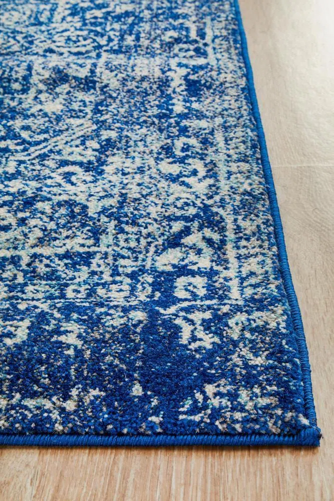 Evoke Contrast Navy Transitional Runner Rug - Image 7