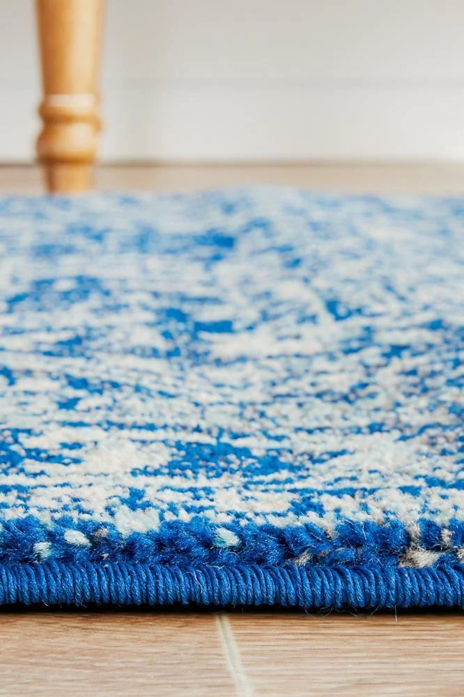 Evoke Contrast Navy Transitional Runner Rug - Image 8