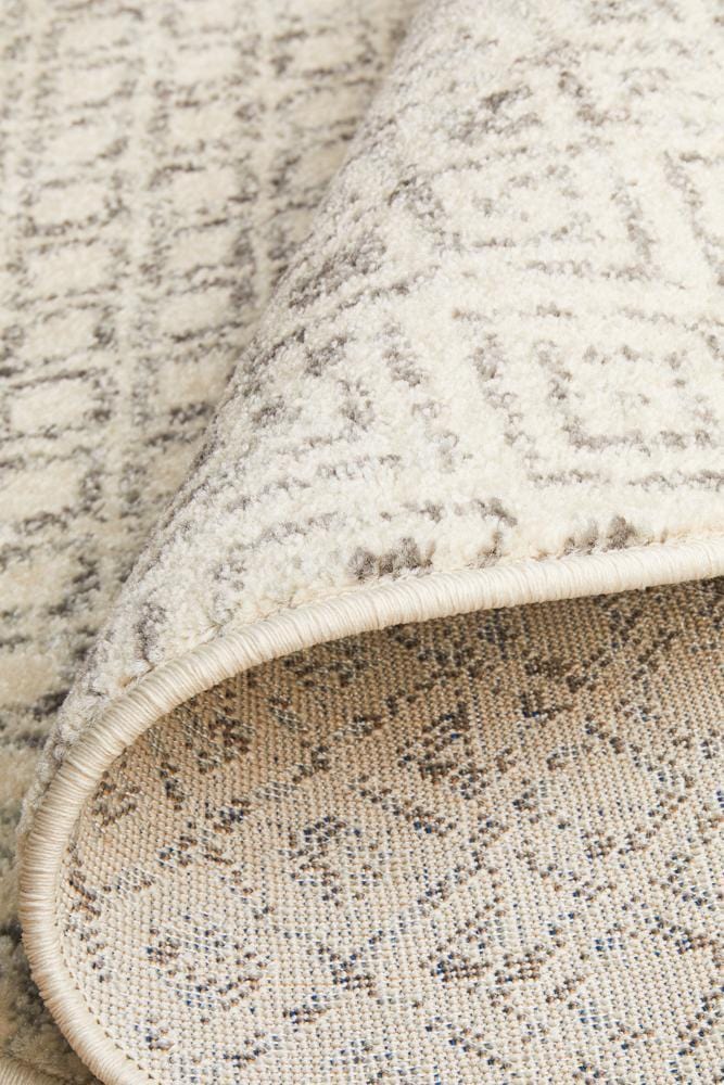 Evoke Diamond Grey Transitional Round Rug - Image 10