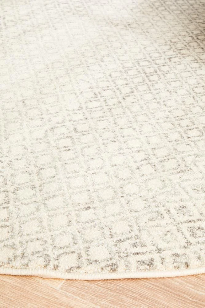 Evoke Diamond Grey Transitional Round Rug - Image 6