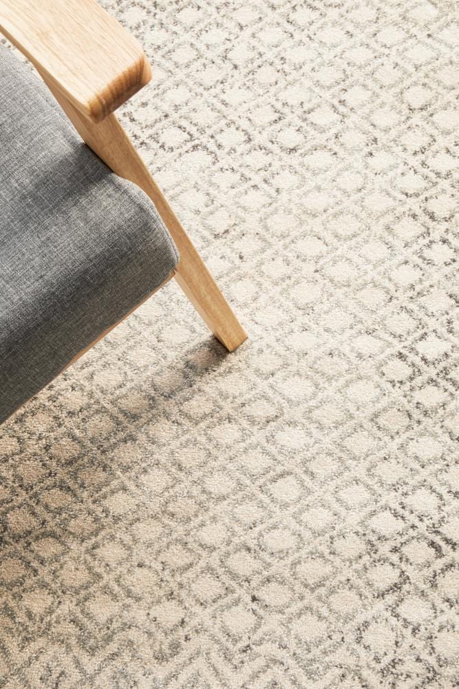 Evoke Diamond Grey Transitional Round Rug - Image 9