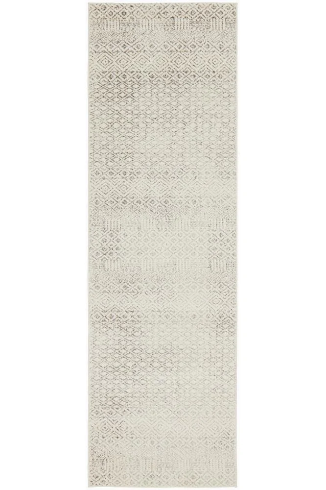 Evoke Diamond Grey Transitional Runner Rug - Image 2