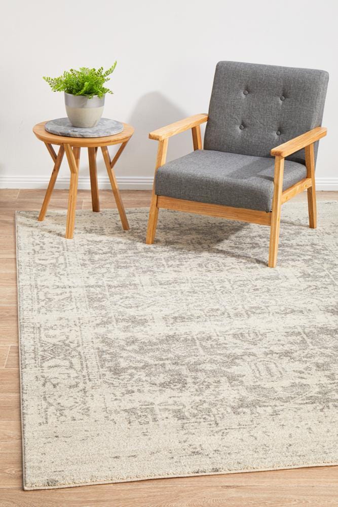 Evoke Dream White Silver Transitional Rug - Image 3