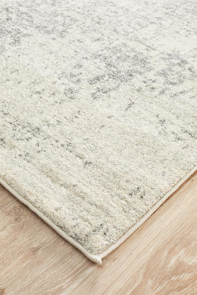 Evoke Dream White Silver Transitional Runner Rug - Image 4