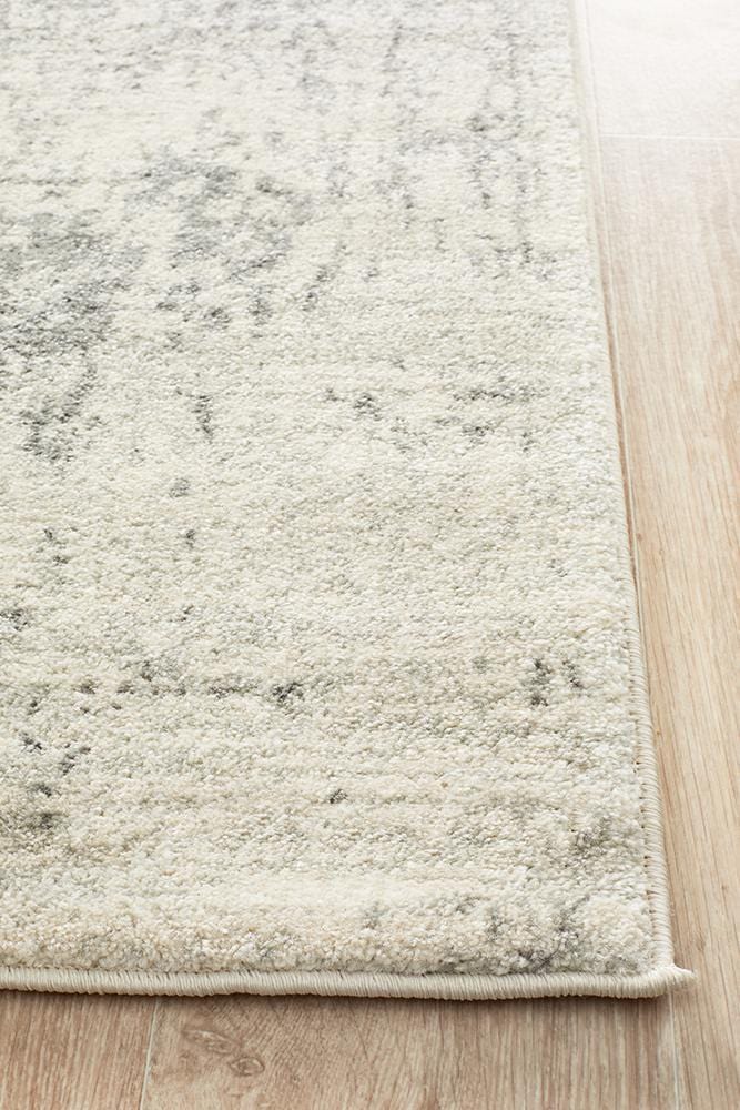 Evoke Dream White Silver Transitional Runner Rug - Image 5