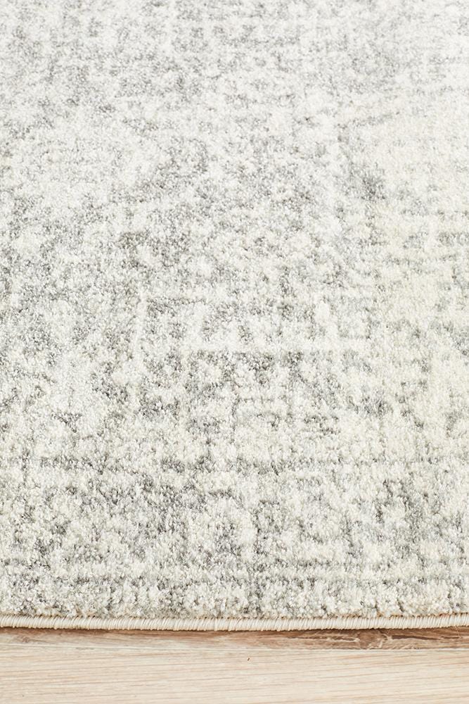 Evoke Dream White Silver Transitional Runner Rug - Image 6