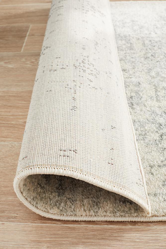 Evoke Dream White Silver Transitional Runner Rug - Image 8