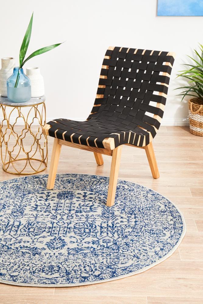 Evoke Frost Blue Transitional Round Rug - Image 3