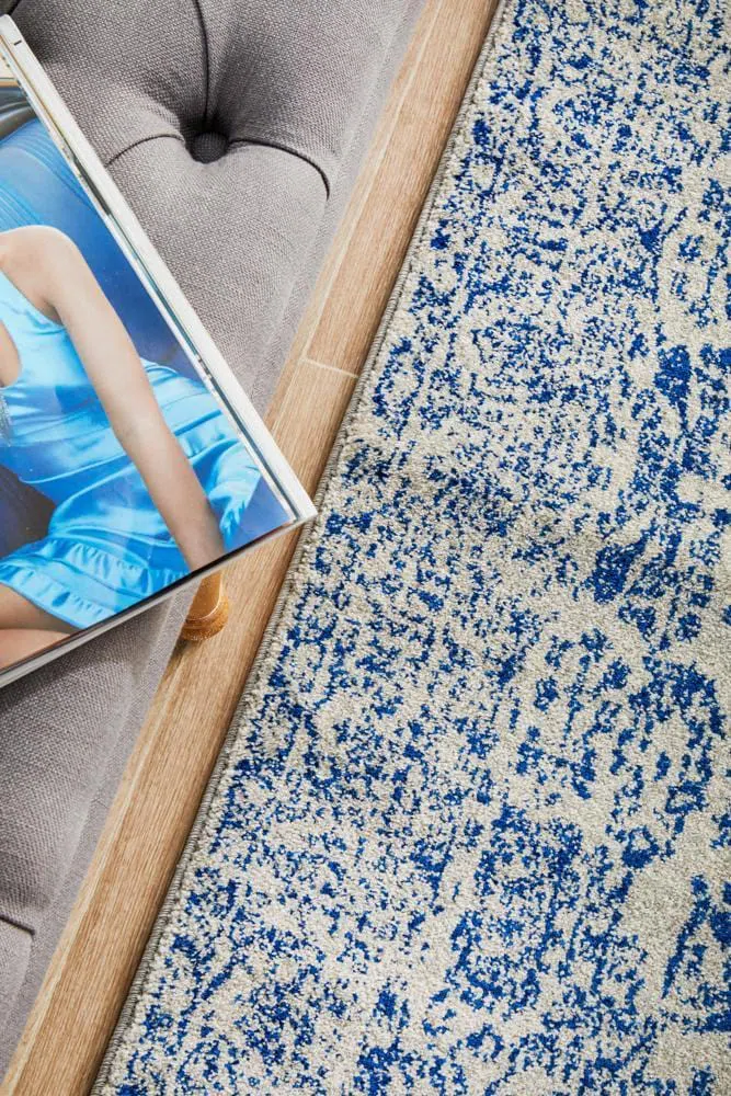 Evoke Frost Blue Transitional Runner Rug - Image 9