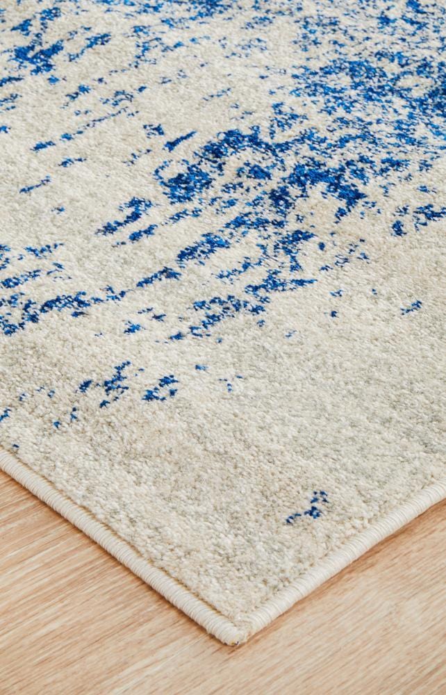Evoke Horizon White Navy Transitional Runner Rug - Image 6