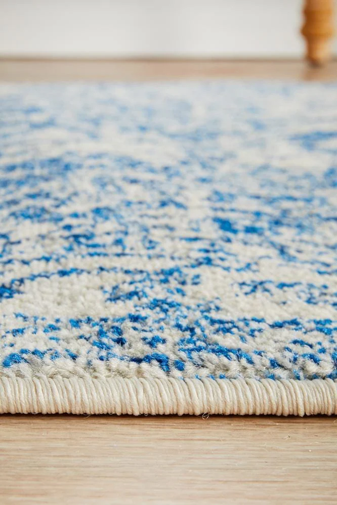 Evoke Horizon White Navy Transitional Runner Rug - Image 8