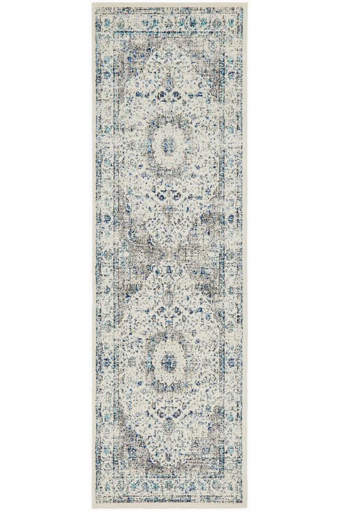 Evoke Mist White Transitional Runner Rug - Image 2