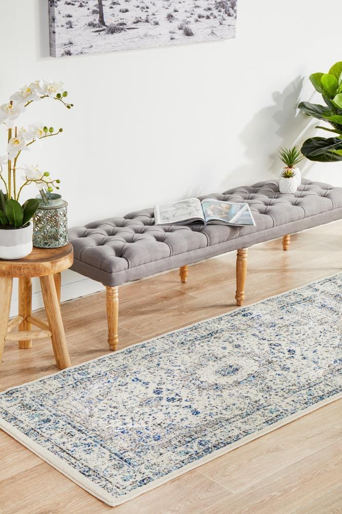 Evoke Mist White Transitional Runner Rug - Image 4