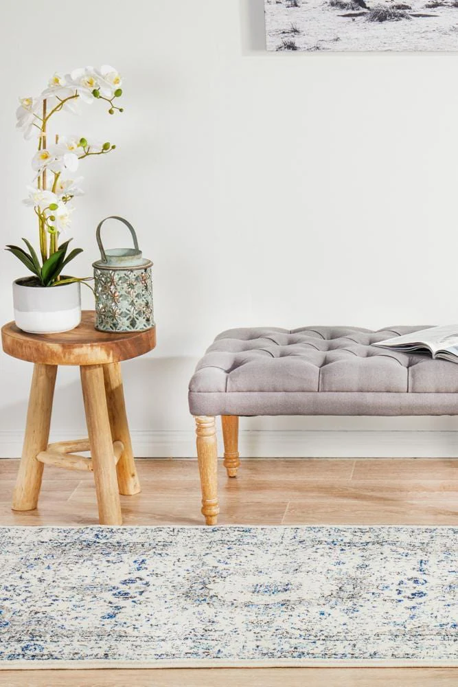 Evoke Mist White Transitional Runner Rug - Image 5