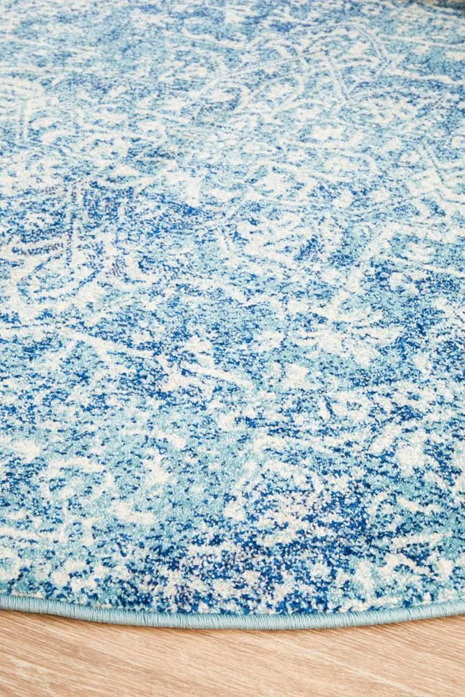 Evoke Muse Blue Transitional Round Rug - Image 6