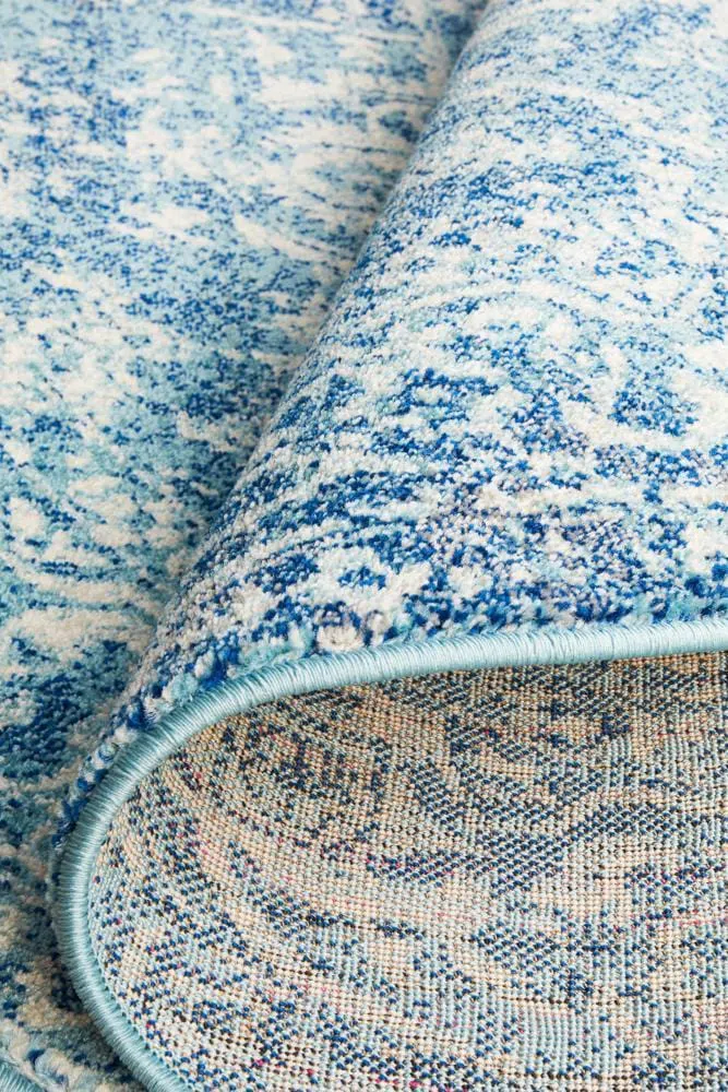 Evoke Muse Blue Transitional Round Rug - Image 9