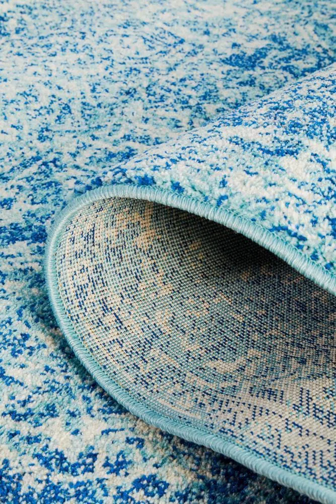 Evoke Muse Blue Transitional Runner Rug - Image 10