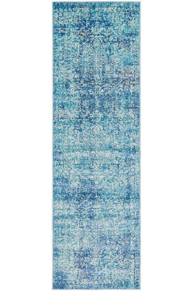 Evoke Muse Blue Transitional Runner Rug - Image 2