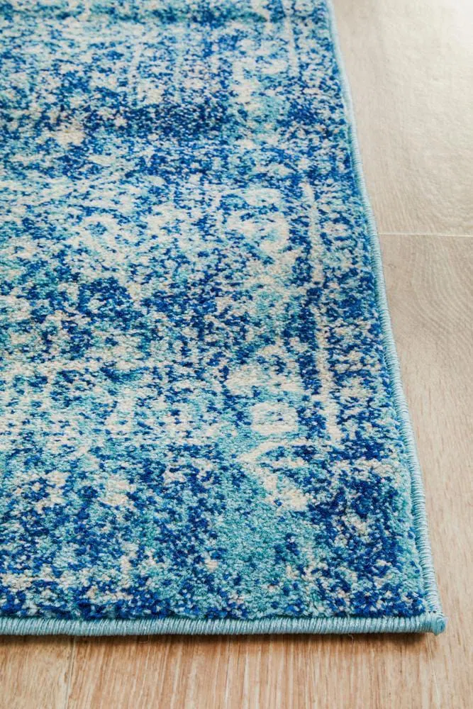 Evoke Muse Blue Transitional Runner Rug - Image 7