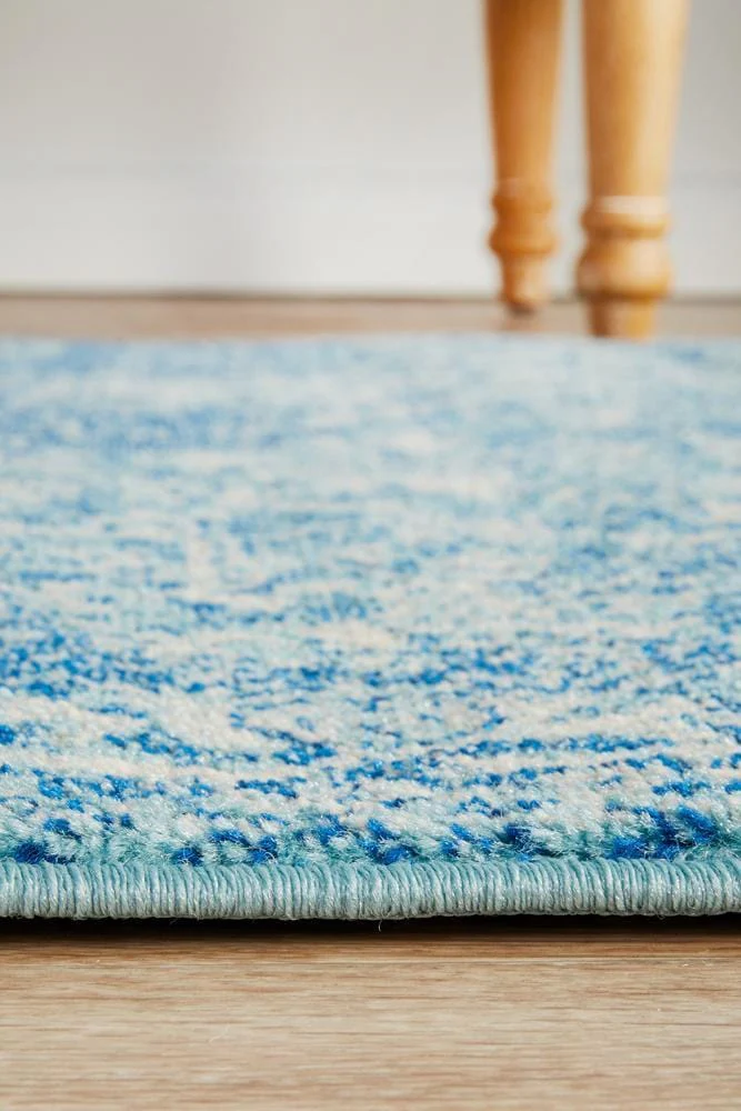 Evoke Muse Blue Transitional Runner Rug - Image 8