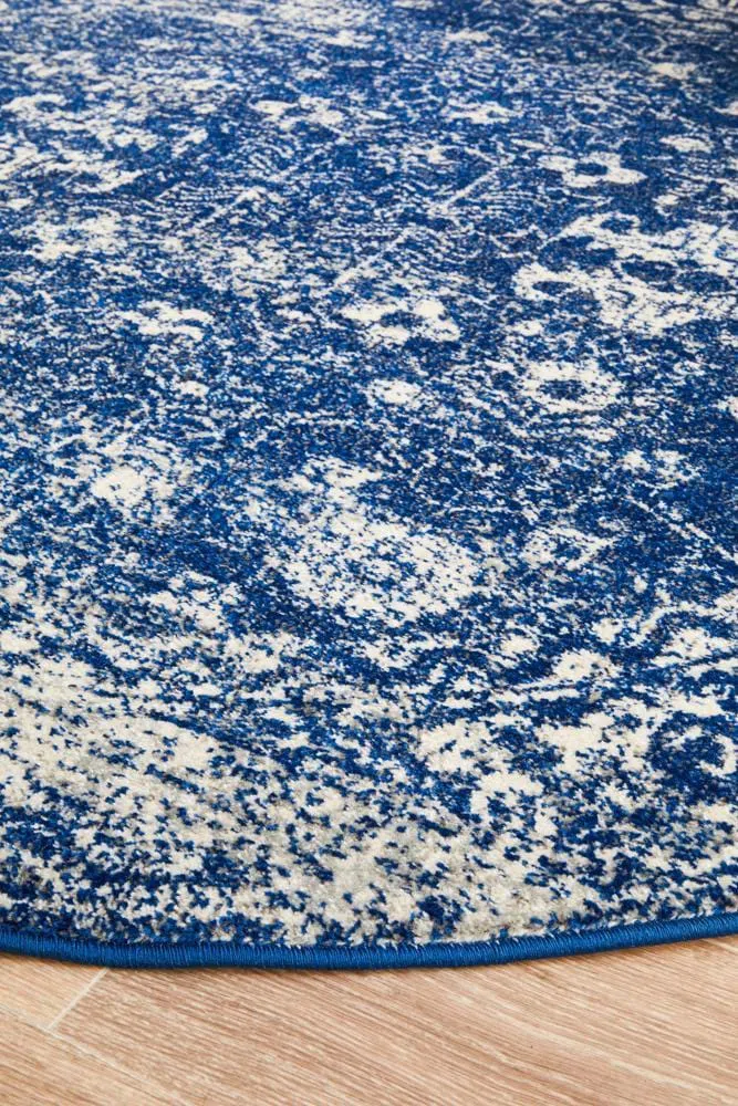 Evoke Oasis Navy Transitional Round Rug - Image 6