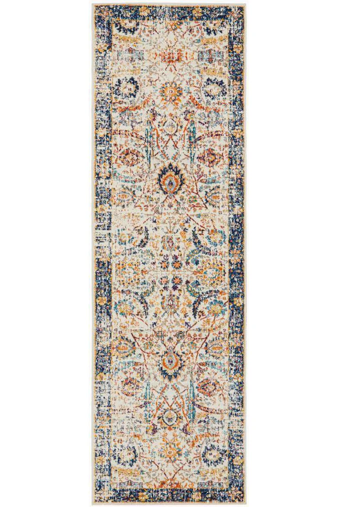 Evoke Peacock Ivory Transitional Runner Rug - Image 2