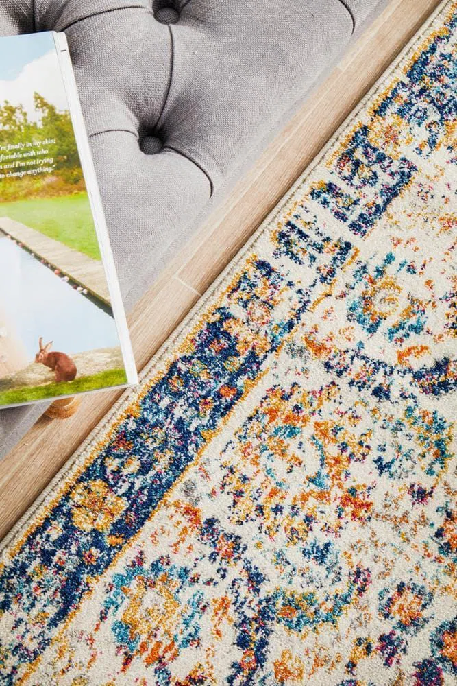 Evoke Peacock Ivory Transitional Runner Rug - Image 9