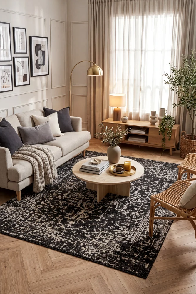 Evoke Scape Charcoal Transitional Rug - Image 2