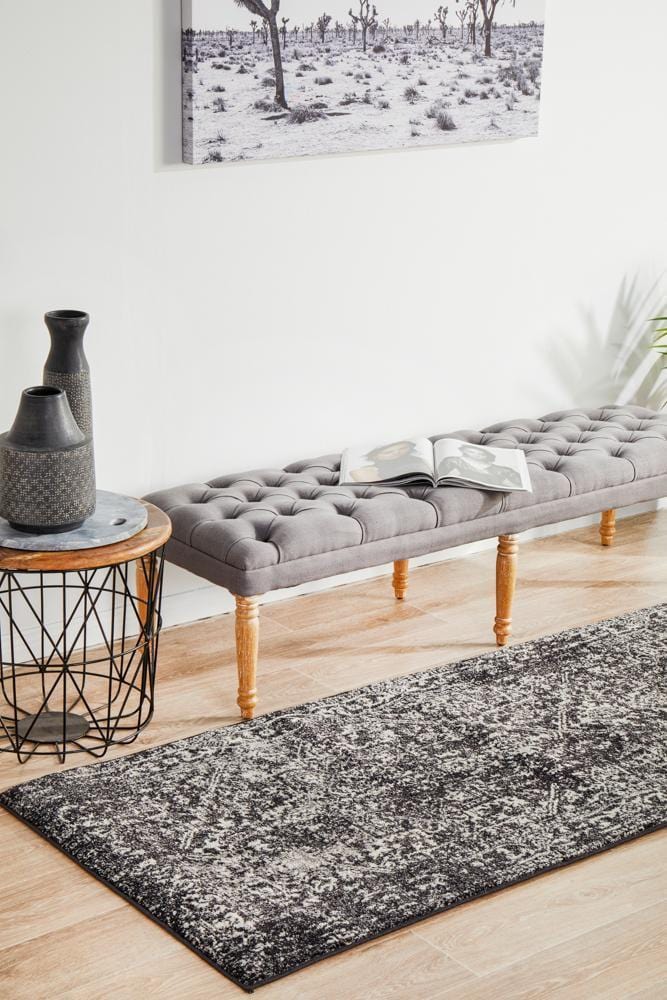 Evoke Scape Charcoal Transitional Runner Rug - Image 4