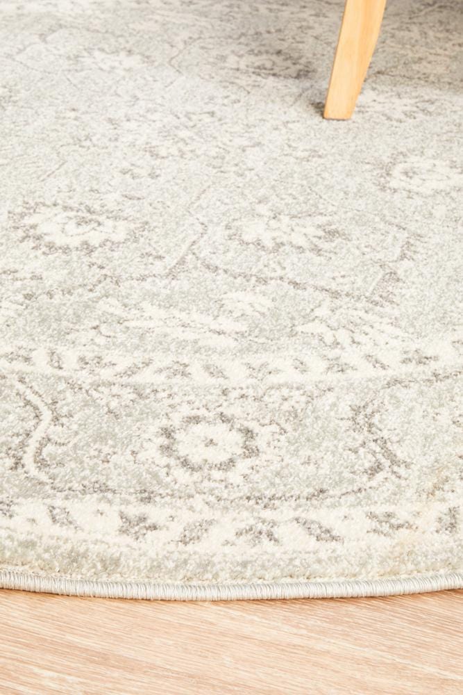 Evoke Silver Flower Transitional Round Rug - Image 6