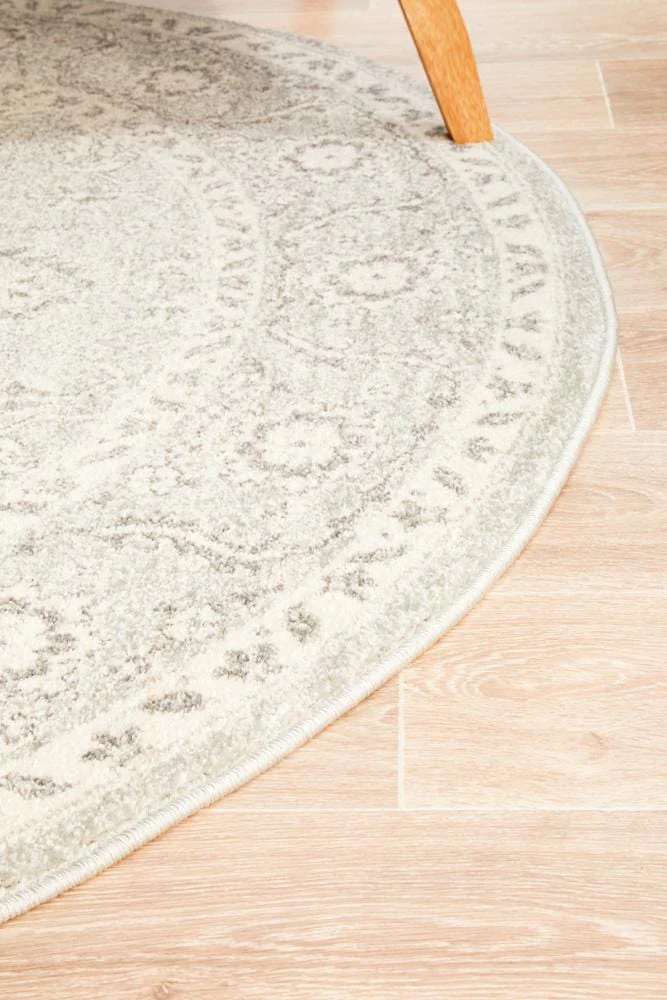 Evoke Silver Flower Transitional Round Rug - Image 7