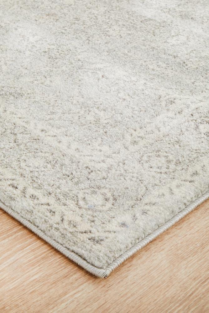 Evoke Silver Flower Transitional Runner Rug - Image 6