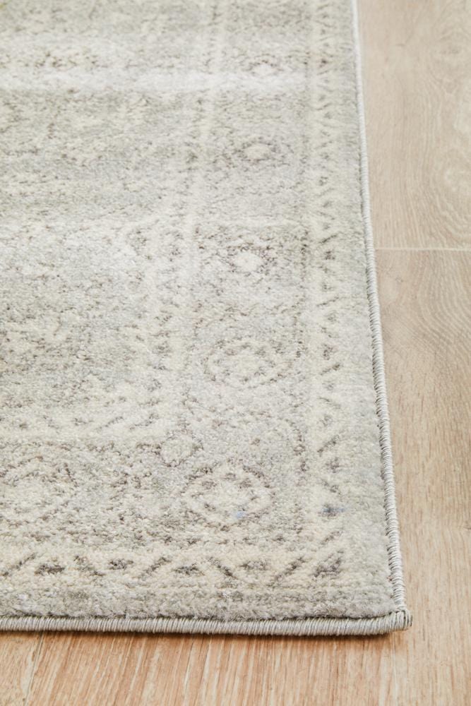 Evoke Silver Flower Transitional Runner Rug - Image 7