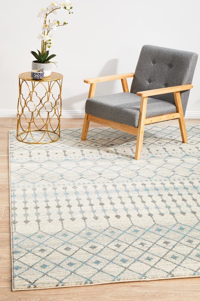 Evoke Slate White Transitional Rug - Image 3