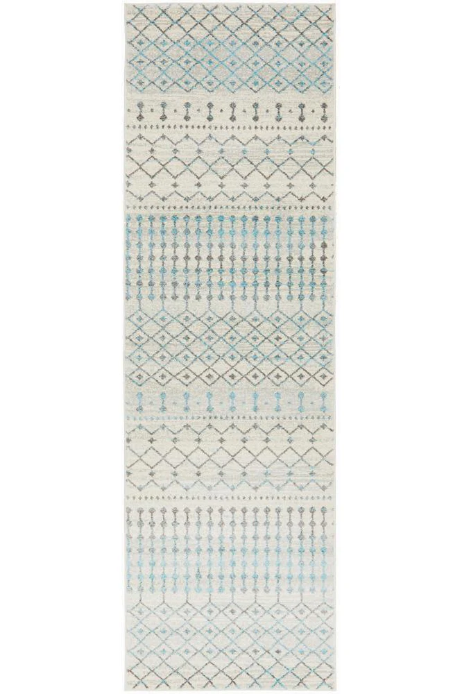 Evoke Slate White Transitional Runner Rug - Image 2